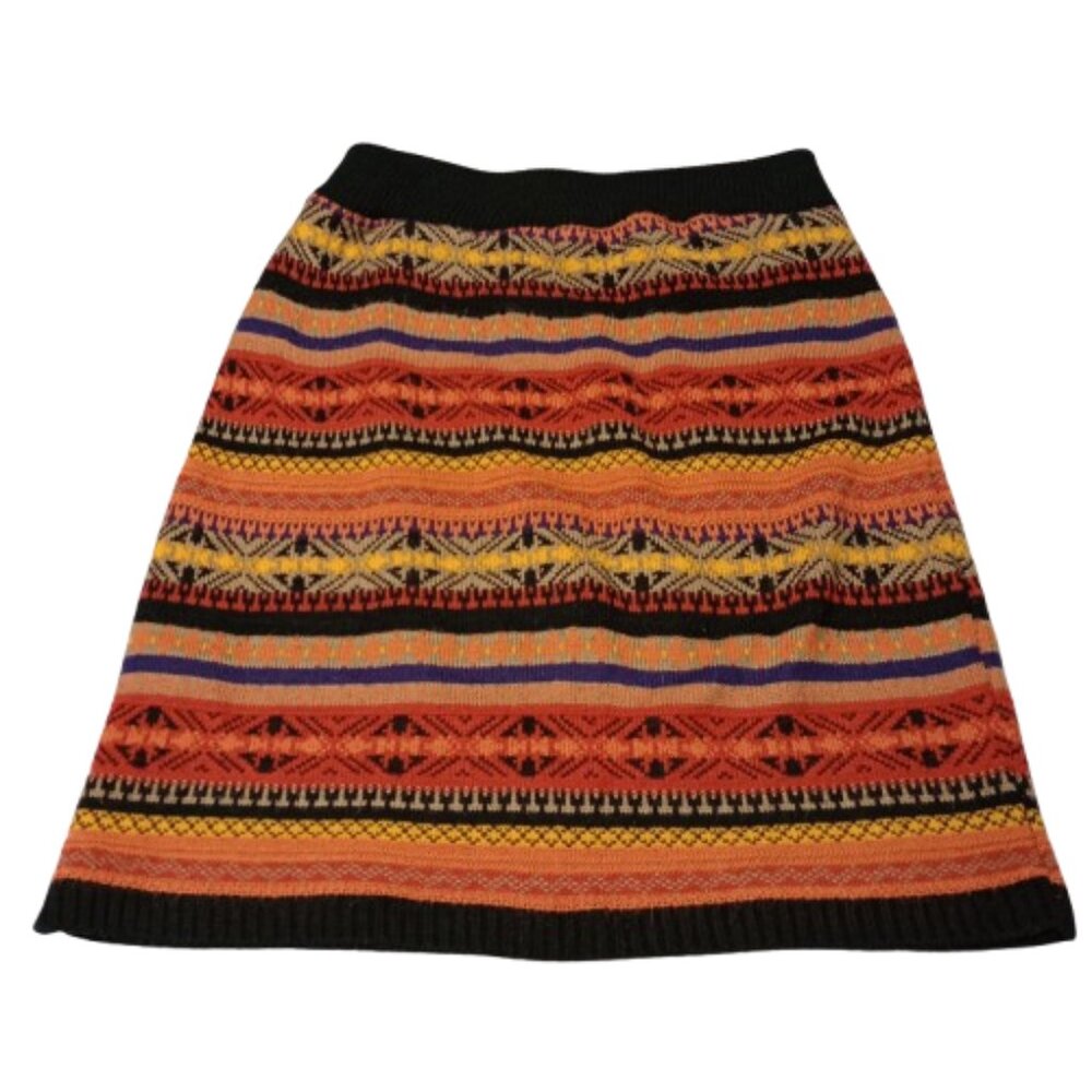 Twisted London multicolored Aztec Knit Mini Skirt - Size S/M